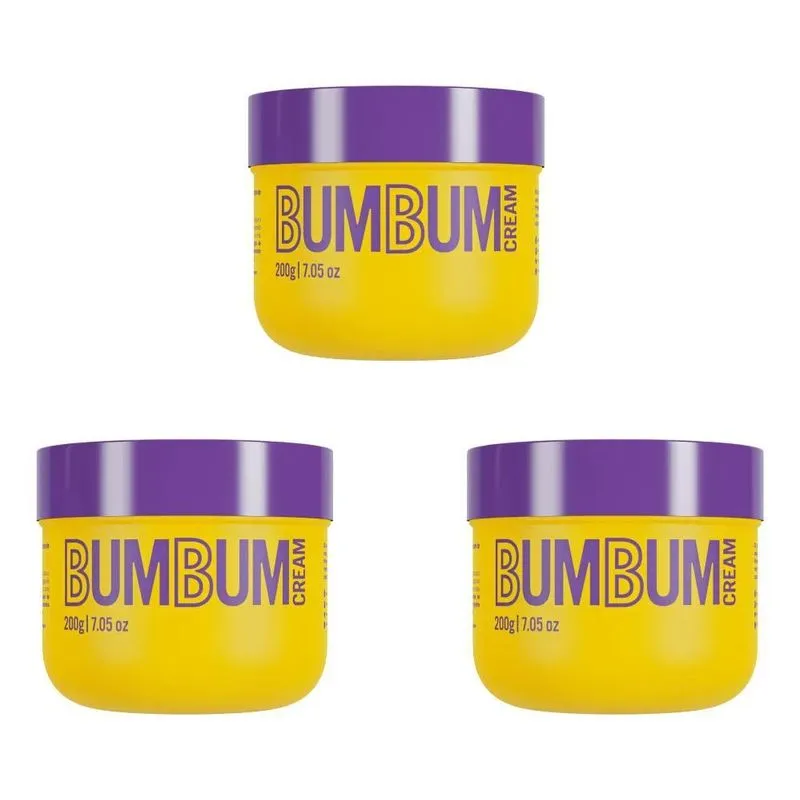 3 Bumbum Cream 200g Creme Corporal Para Tratamento De Celuli