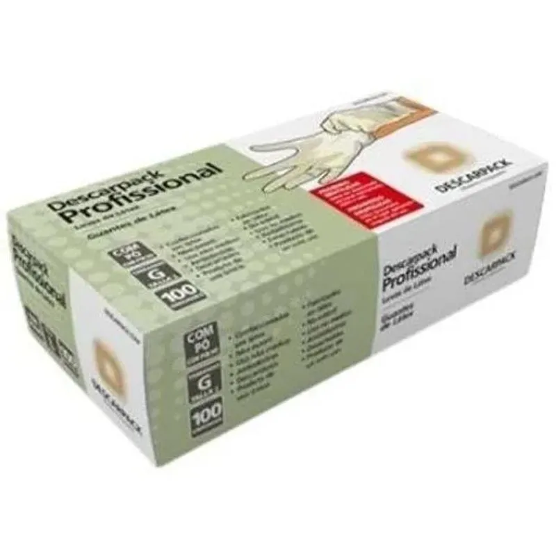 3x Luva De Latex Descarpack Profissional 100 Un - G