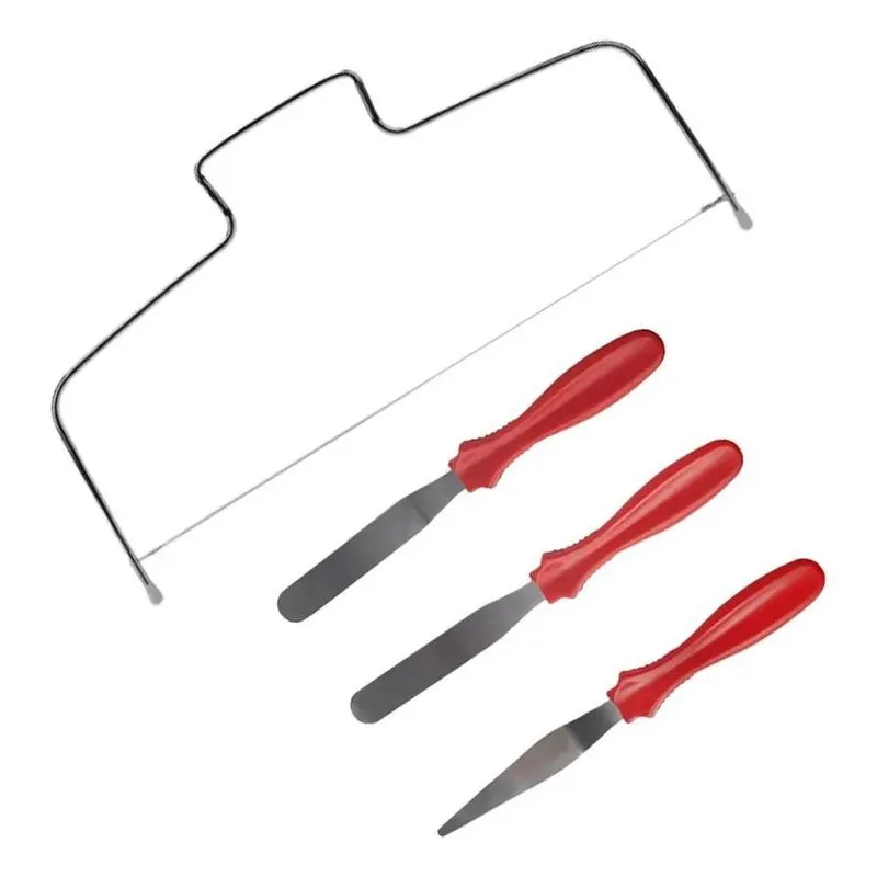 Kit Nivelador Cortador Fatiador Espátulas Confeiteiro Bolos