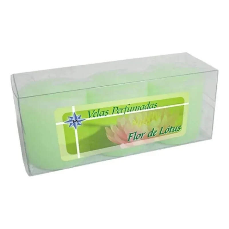 Kit 3 Velas Perfumadas De 1 Dia - Aroma Flor De Lótus