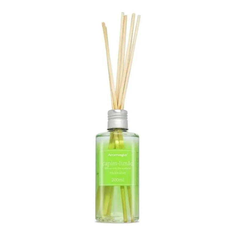5x Aromatizador Difusor Vareta Stick Capim Limão 200ml Aroma