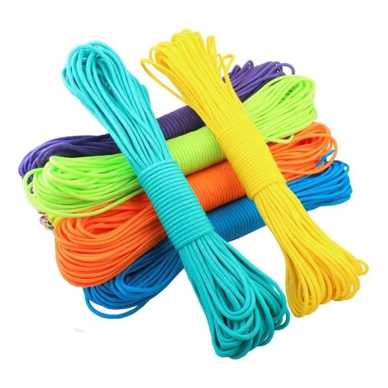 5x Corda Paracord 550 Lbs 4mm 7 Filamentos Rolo 10 Metros 25