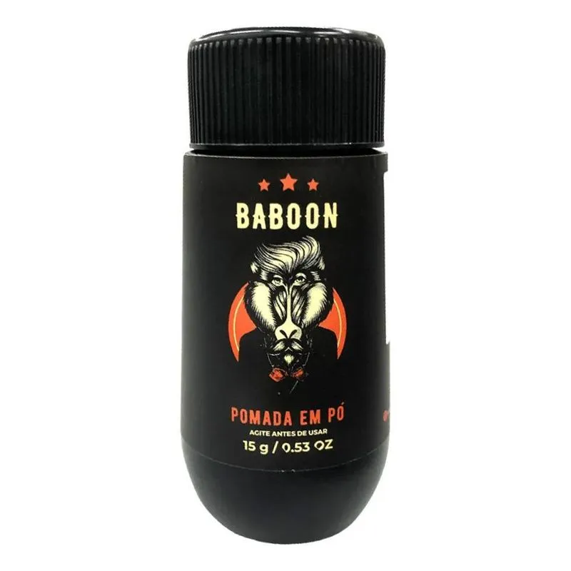 10x Pomada Em Pó Matte Alta Fixação / Efeito Seco 15g Baboon