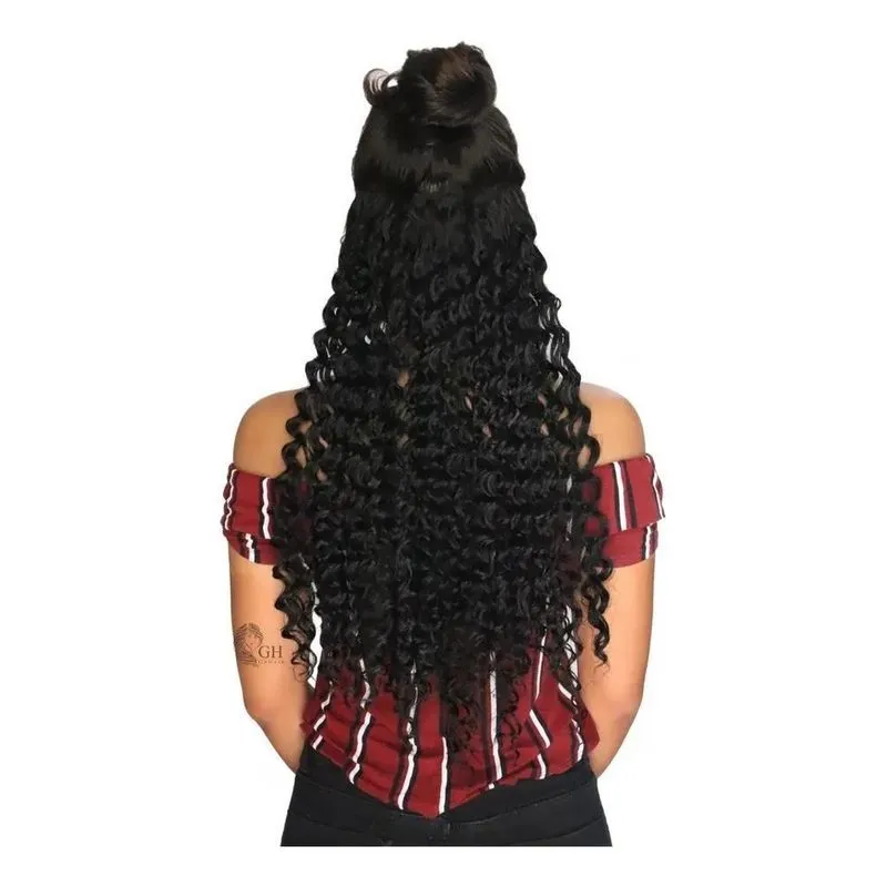 3x Cabelo Organico Cacheado 60cm Com Tic Tac De Orelha A Ore