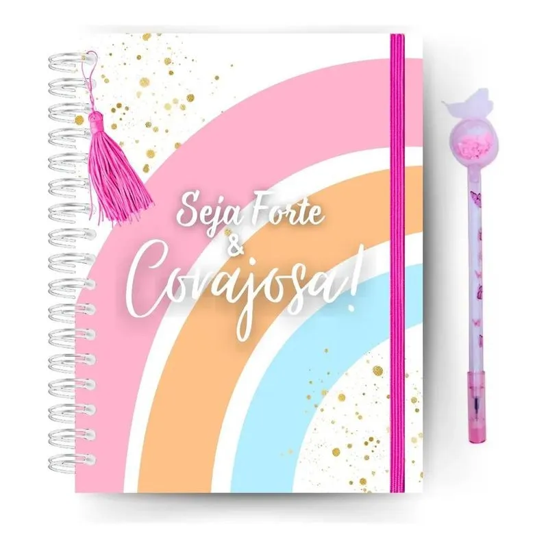 10x Planner Devocional Diário Seja Forte E Corajosa - Capa