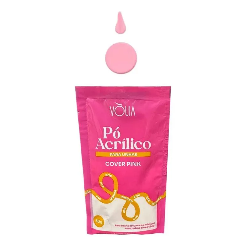 Pó Acrílico Para Unhas 30g - Volia Cor Cover Pink