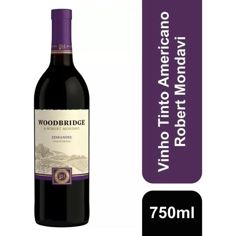5x Vinho Tinto Americano Woodbridge Em Garrafa De 750ml Ro