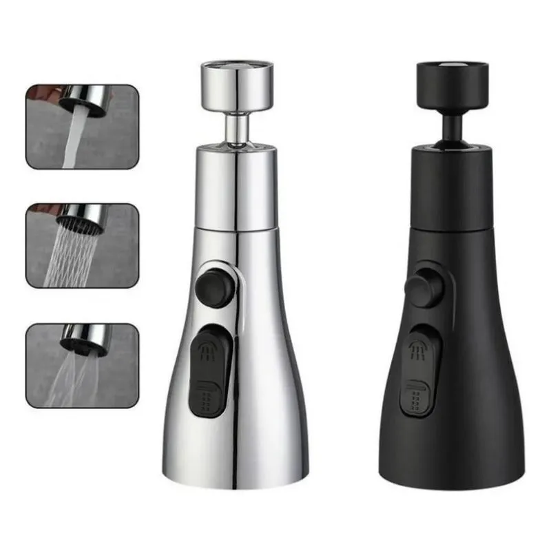 10x Bico Arejador Para Torneira 3 Modos Gira 360 Cor Prata