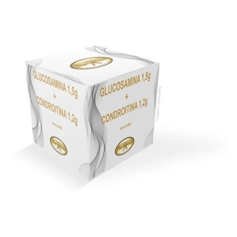 Glucosamina 1500mg + Condroitina 1200mg 60 Saches - Sabor Laranja