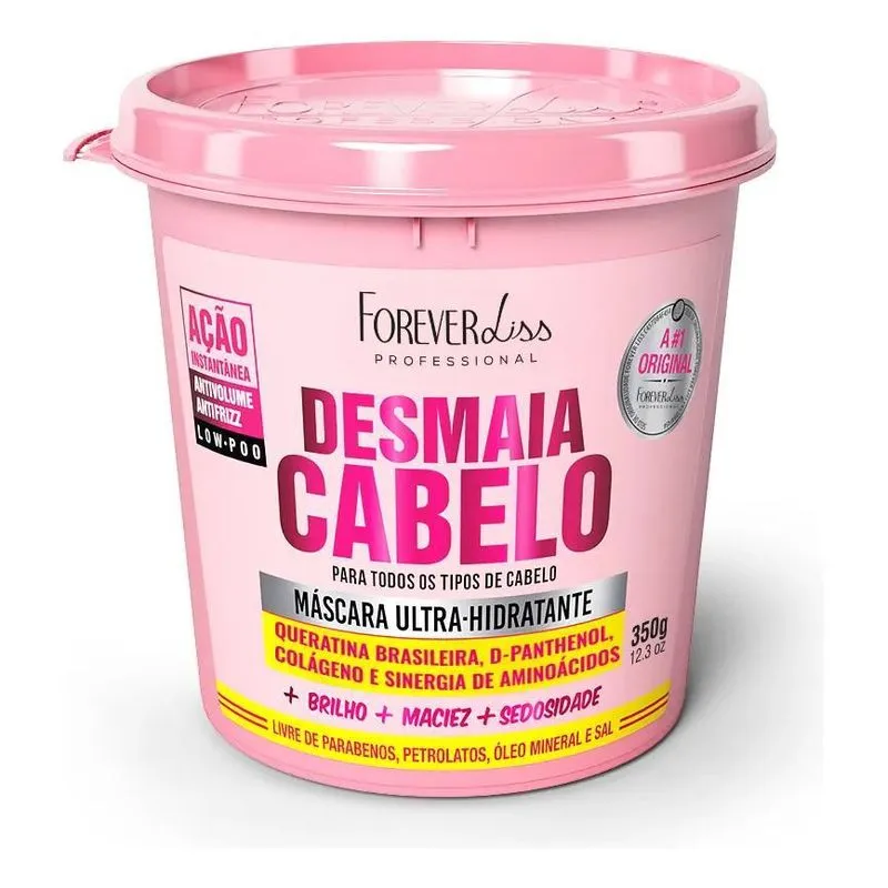 3x Máscara Ultra Hidratante Desmaia Cabelo Forever Liss 350g
