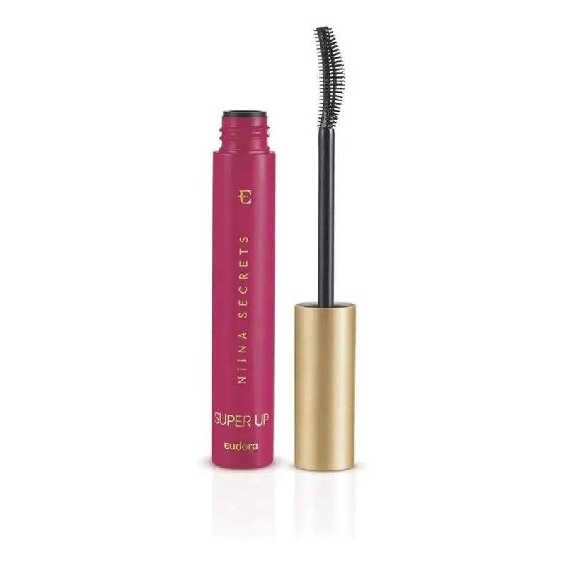 5x Máscara Para Cílios Niina Secrets Super Up 8g Cor Preto
