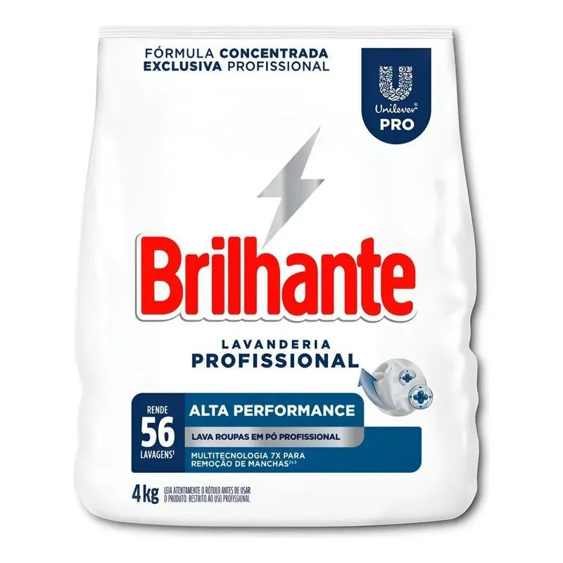 5x Sabão Em Pó Brilhante Lava Roupas Lavanderia Profission