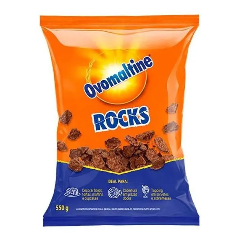 5x Ovomaltine Rocks 550g Flocos Chocolate