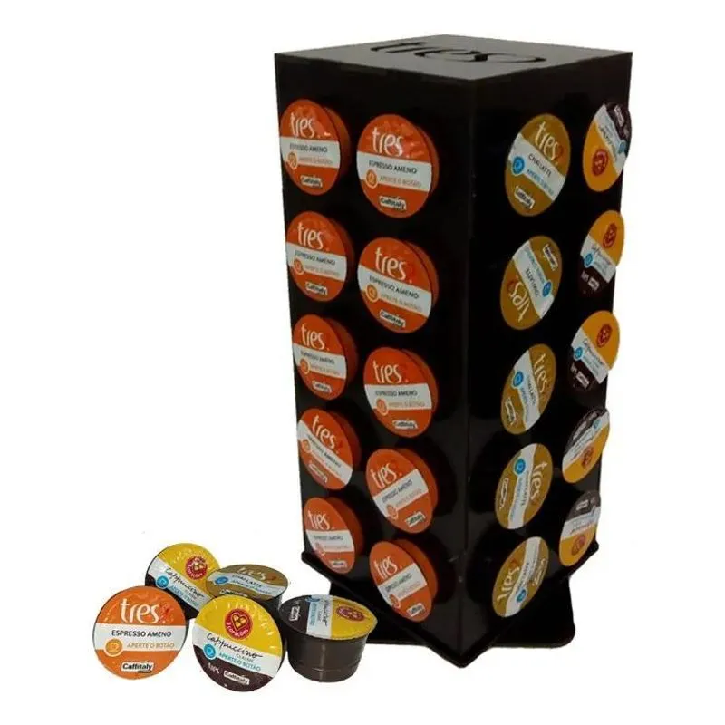 Suporte Porta Cápsulas De Café Três Corações Torre Giratória