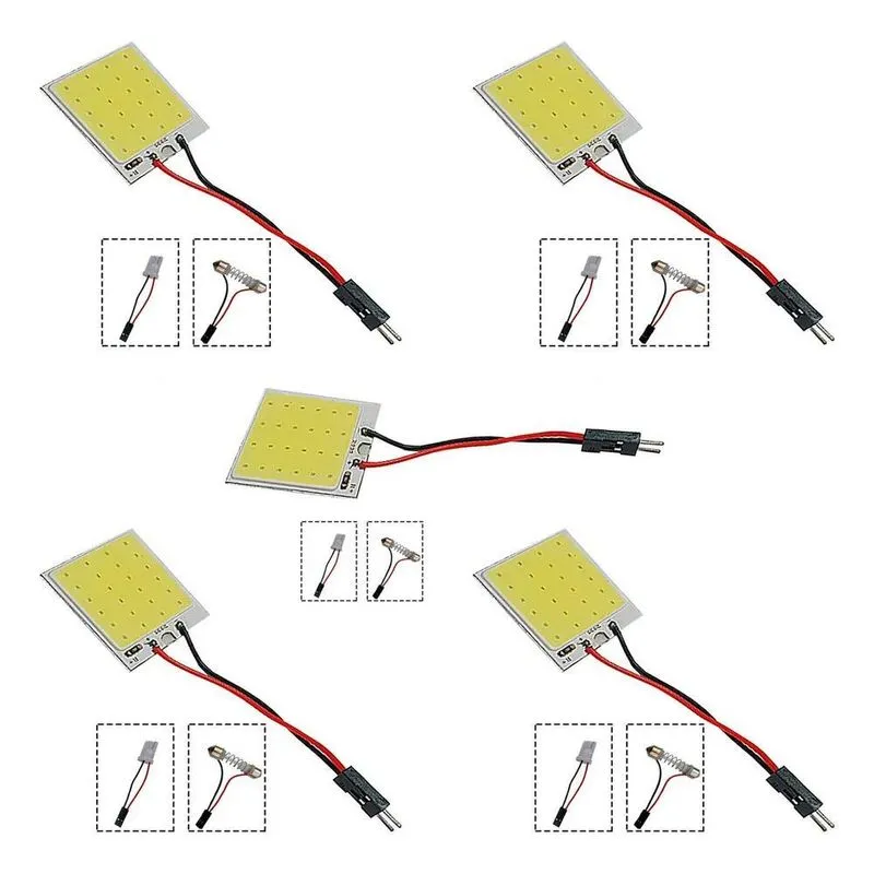 2x Kit 5x Placa Super Led Cob Carro 12v 10w T10 Torpedo Atac