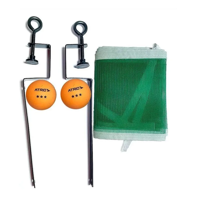 3x Kit Rede Ping Pong Classic Com 2 Bolas Atrio - Es410 Cor