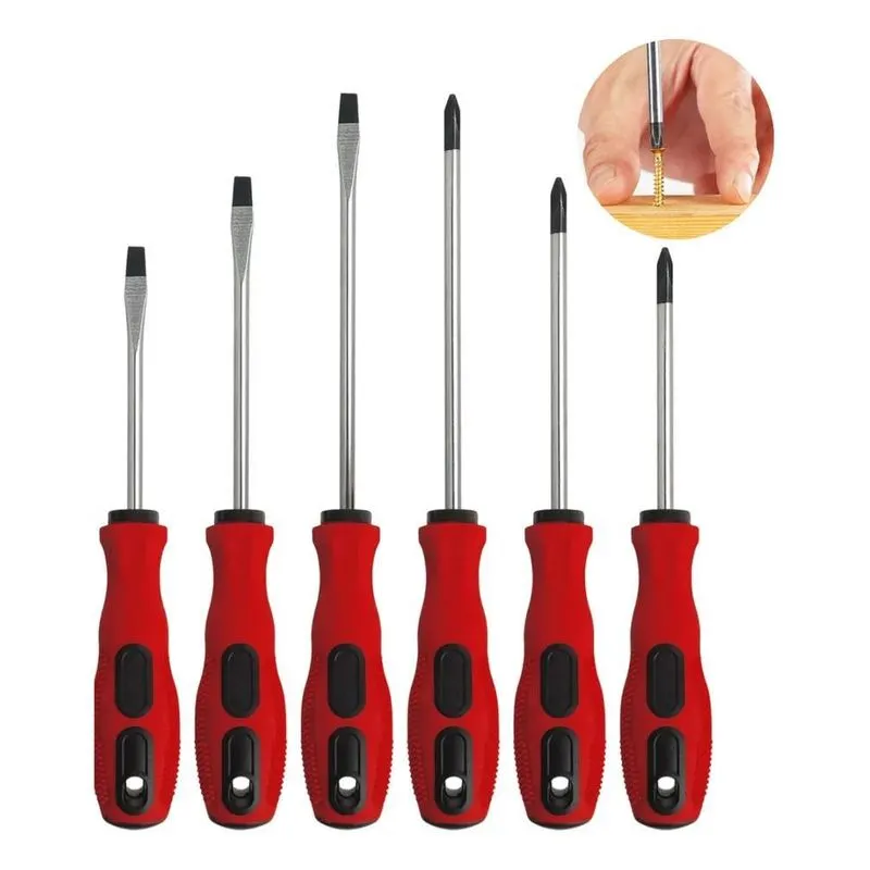 Kit Jogo 6 Chaves Imantadas Philips Fenda Linha Profissional