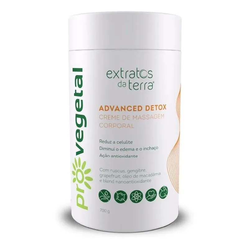 2x Pro Vegetal Advanced Detox Creme Massagem Extratos Da Ter