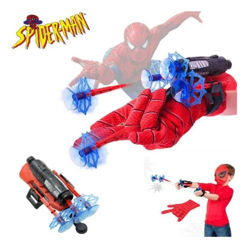 2x Toys Luva Do Homem Aranha Solta Teias Dispara Dardos Dive