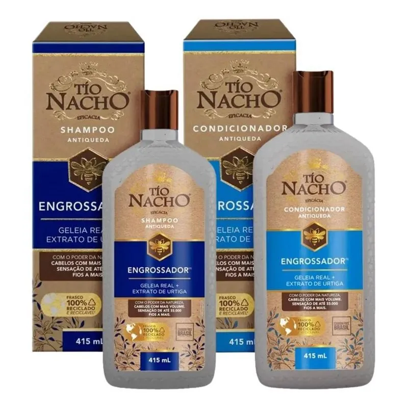 10x Kit Tio Nacho Engrossador Shampoo E Condicionador Antiq