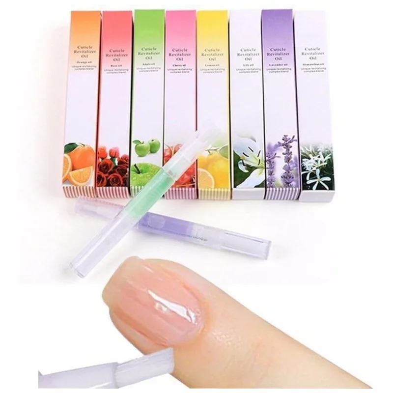 Kit Óleo Hidratante Cutícula Tratamento Caneta 5Un