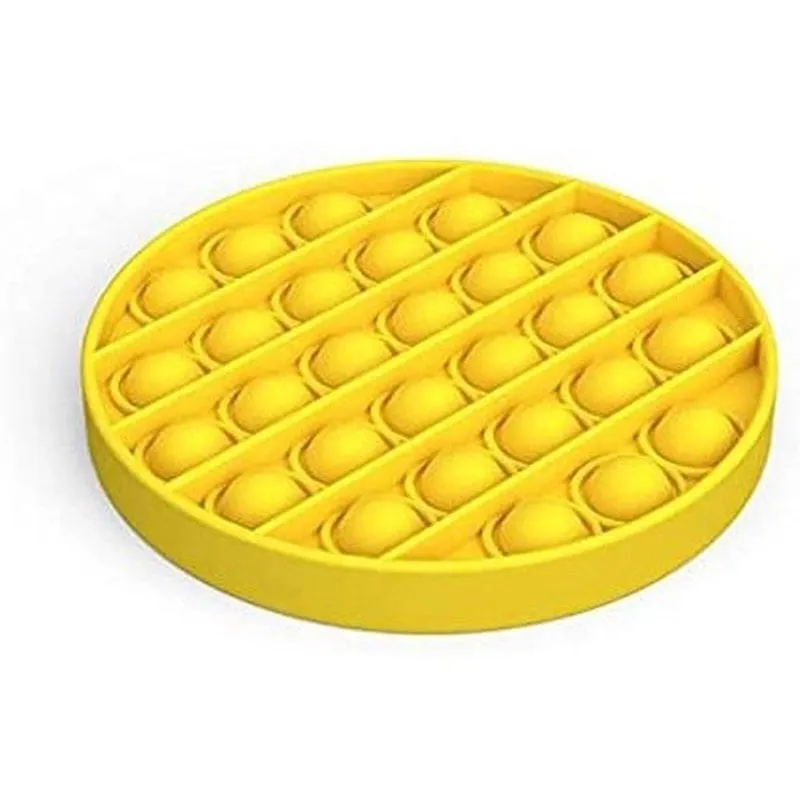Pop It Fidget Anti Stress Redondo Amarelo