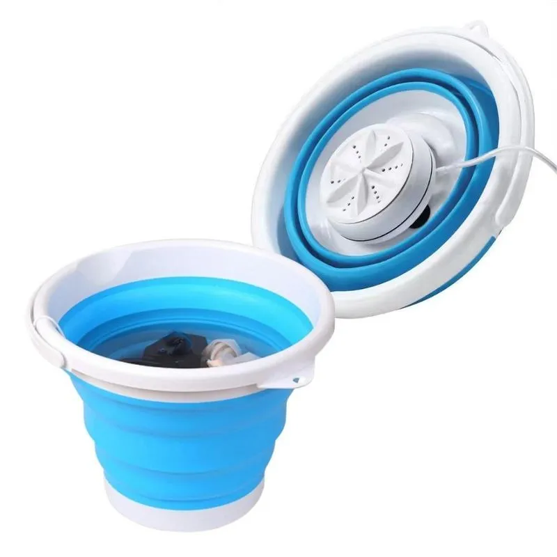Kit Mini Máquina De Lavar + Balde 3 Litro E Saco De Lavar