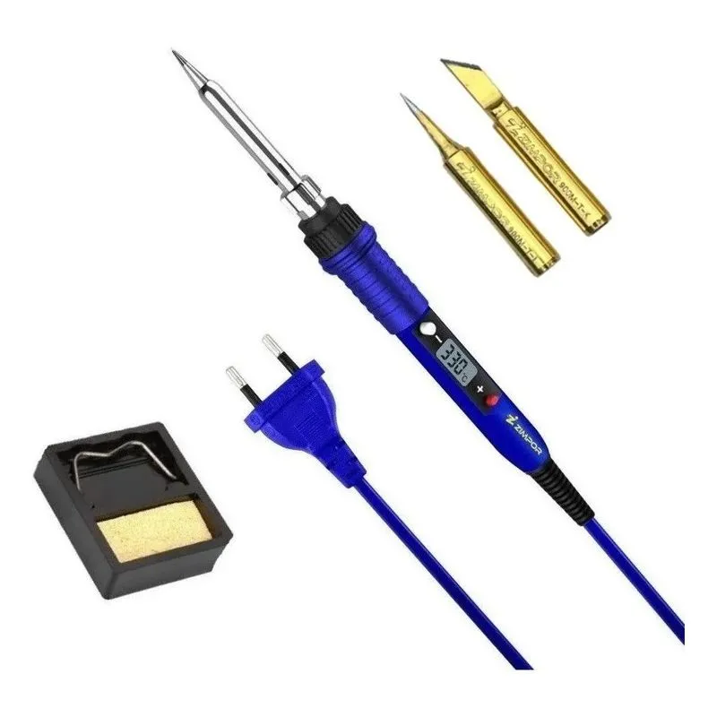 5x Ferro De Solda Zimpor Com Pontas Ajuste Temperatura Digit