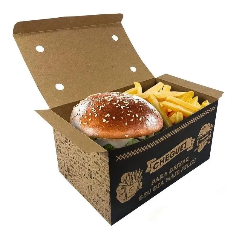 2x 100 - Caixa Box Embalagem Delivery Combo Gourmet Al-k17f
