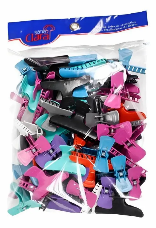Prendedor Modelo Piranha Grande Para Cabelos Kit 30 Unid