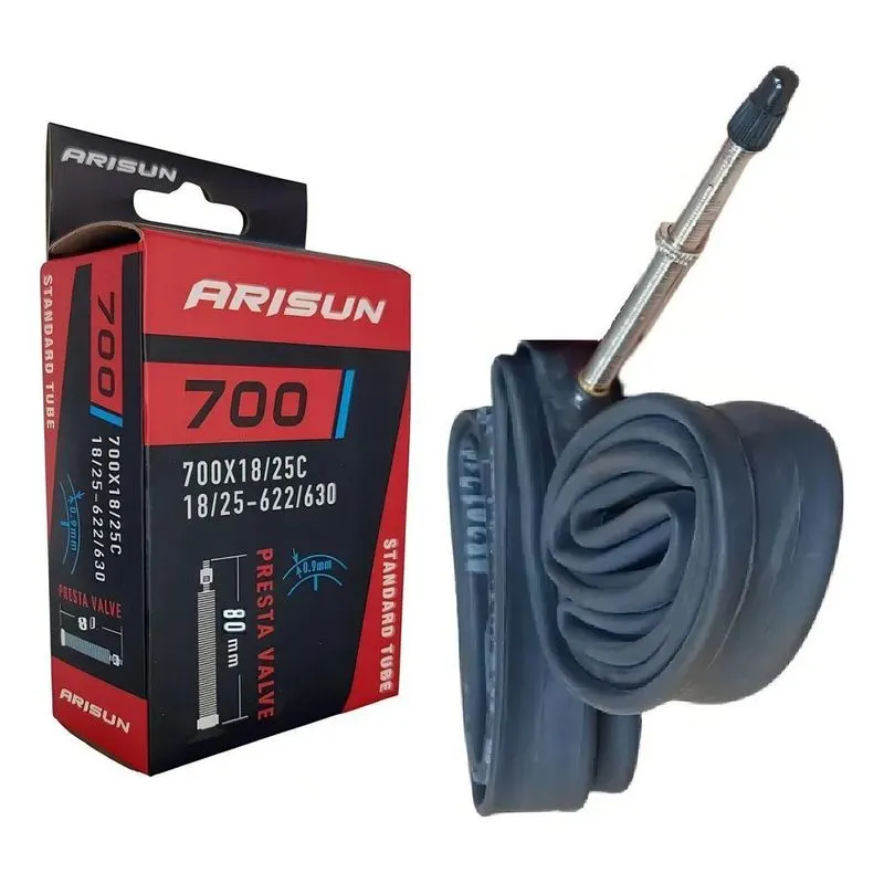 5x Câmara De Ar 700 X 18/25 Arisun Light Presta Bico Longo 8