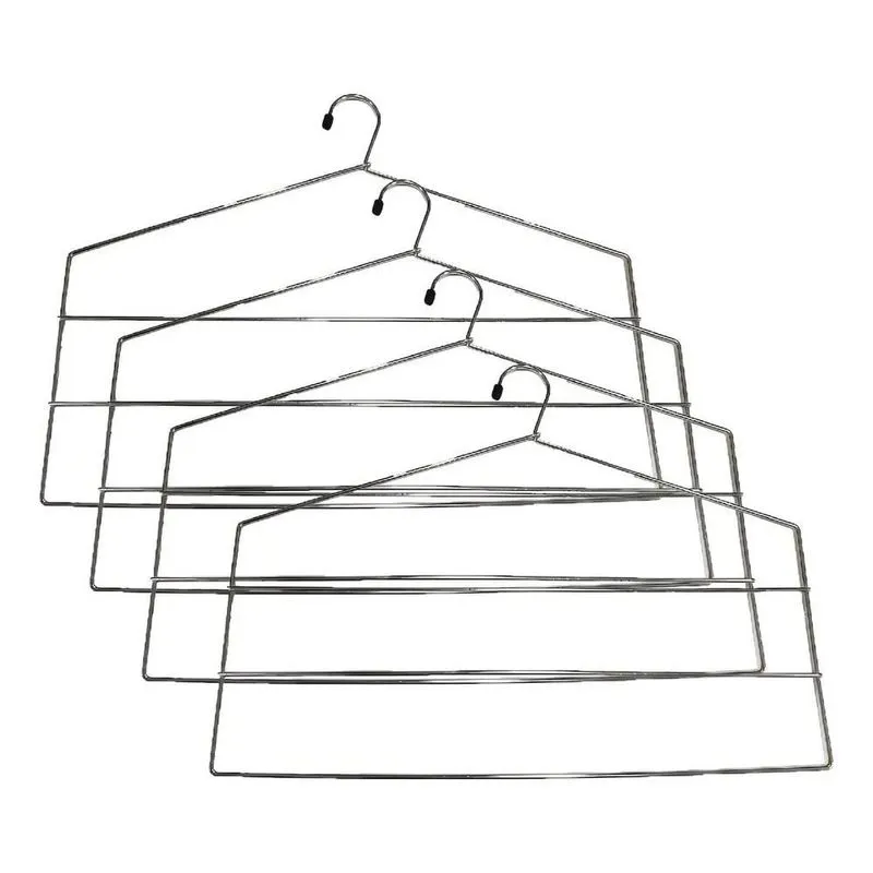 10x 4 Cabides Para Calças Triplo Aço Cromado Top