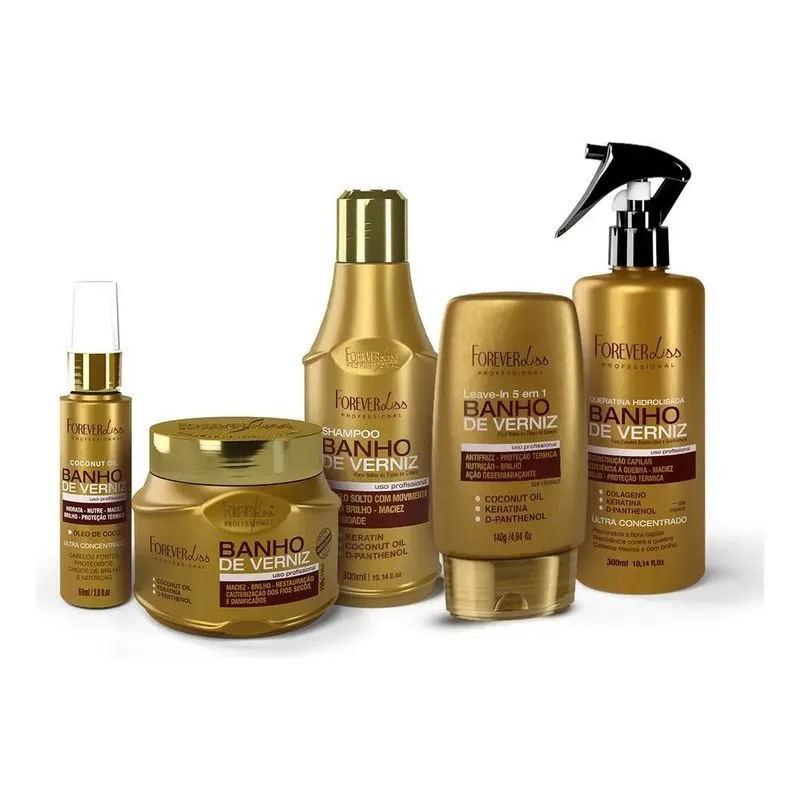 10x Forever Liss Kit Banho De Verniz Brilho Extremo