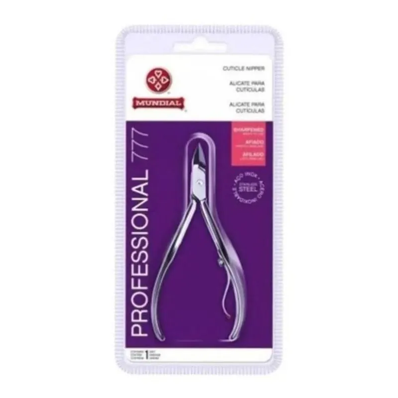 2x Alicate Cutícula Manicure 777 Profissional Aço Inox Mundi