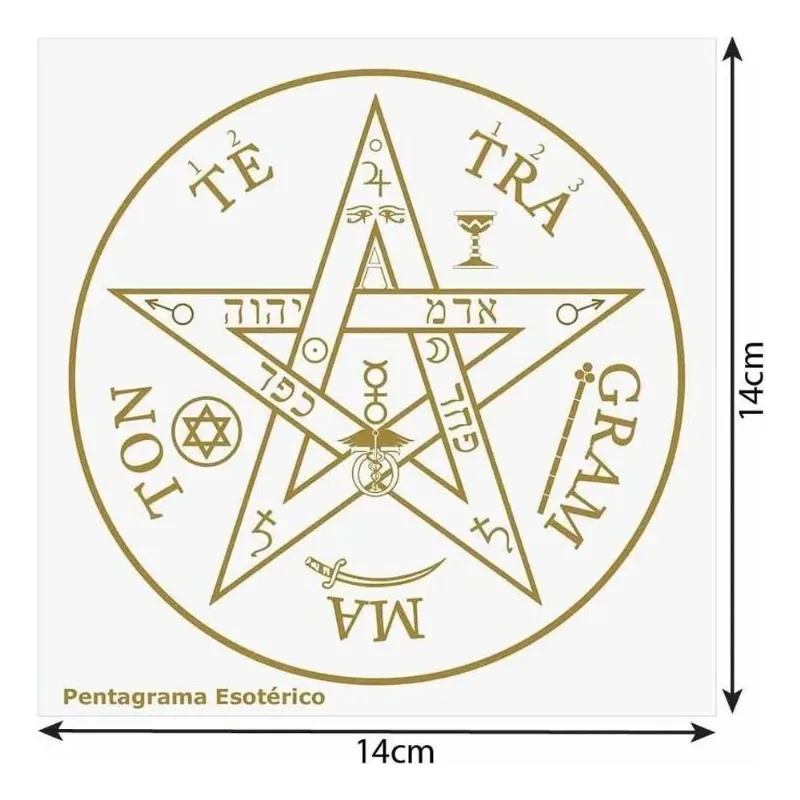 10x Radiestesia Radiônica - Placa Pentagrama - Ps 1mm 14x14