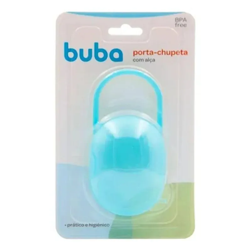 5x Porta Chupeta Prático E Higiênico Com Alça Azul 14466 Bub