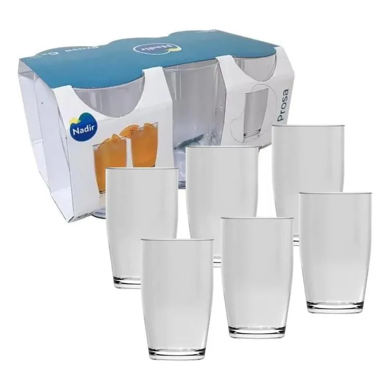 10x Jogo De Copo Prosa Long Drink Capri 300ml - Kit 6 Unida