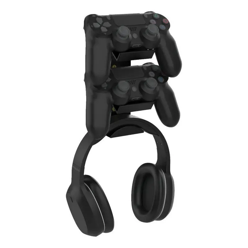 Suporte De Parede Para 2 Controles E Headset Xbox Ps4 Ps3 Co