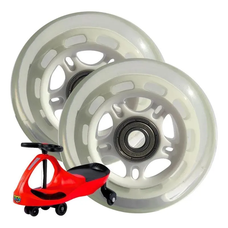 2 Roda Dianteira Carrinho Gira Gira 80mm Maior Com Rolamento