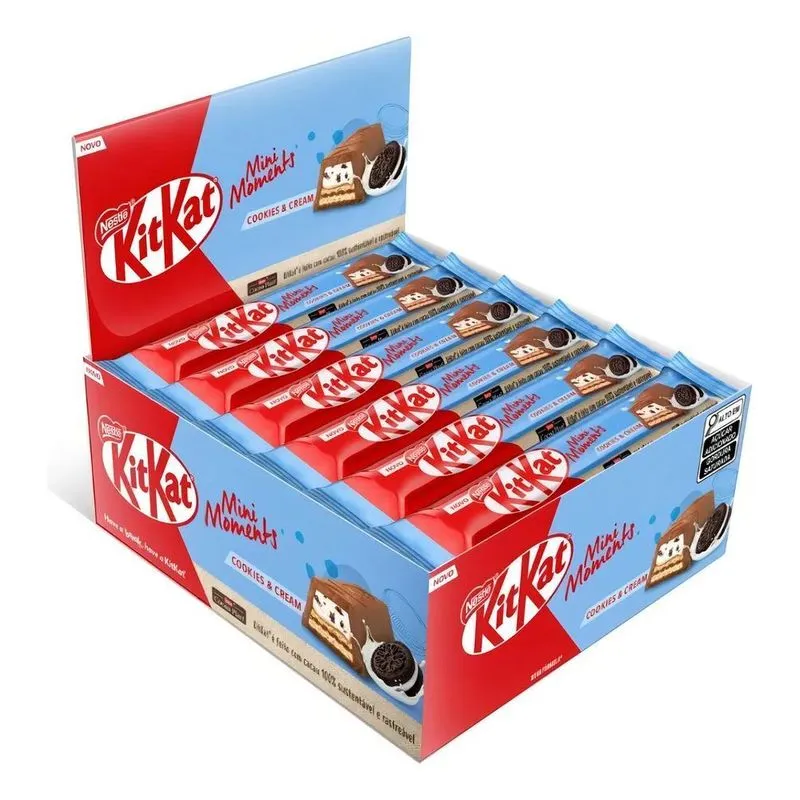 5x Nestlé Kit Kat Mini Moments - Cookies &amp; Cream - Biscoit