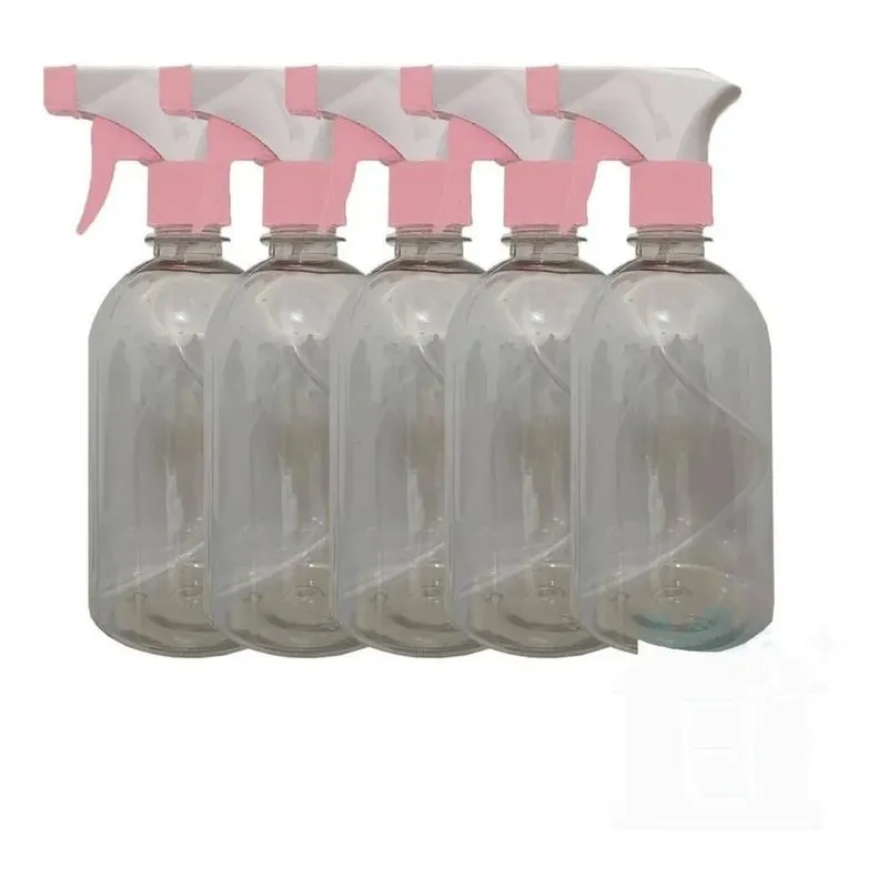 5 Frascos De 500ml Com Bor Vermelho Com Branco 500 Ml