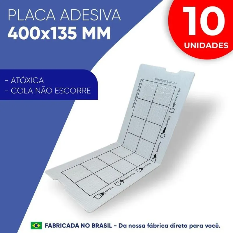10x 10 Peças Refil 400x135mm Armadilha Pega Mata Mosca Mosq