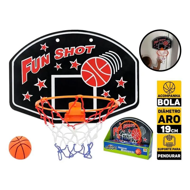 Cesta De Basquete Infantil Mini Tabela Brinquedo Com Bola