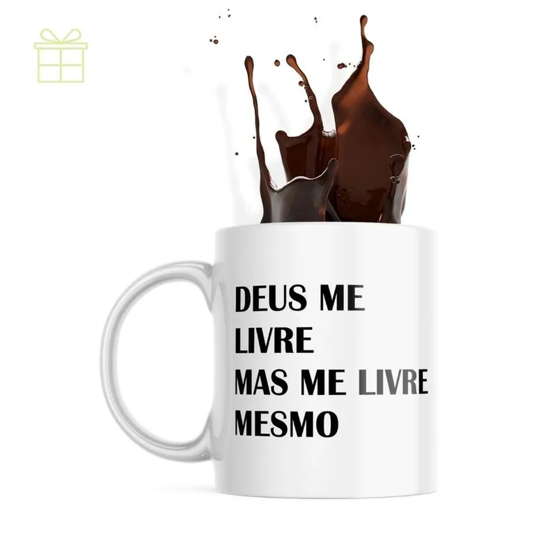 Caneca Personalizada - Deus Me Livre - Oferta
