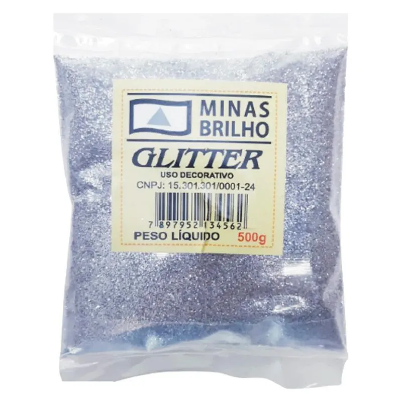 Glitter Para Tinta De Parede 500g Prata