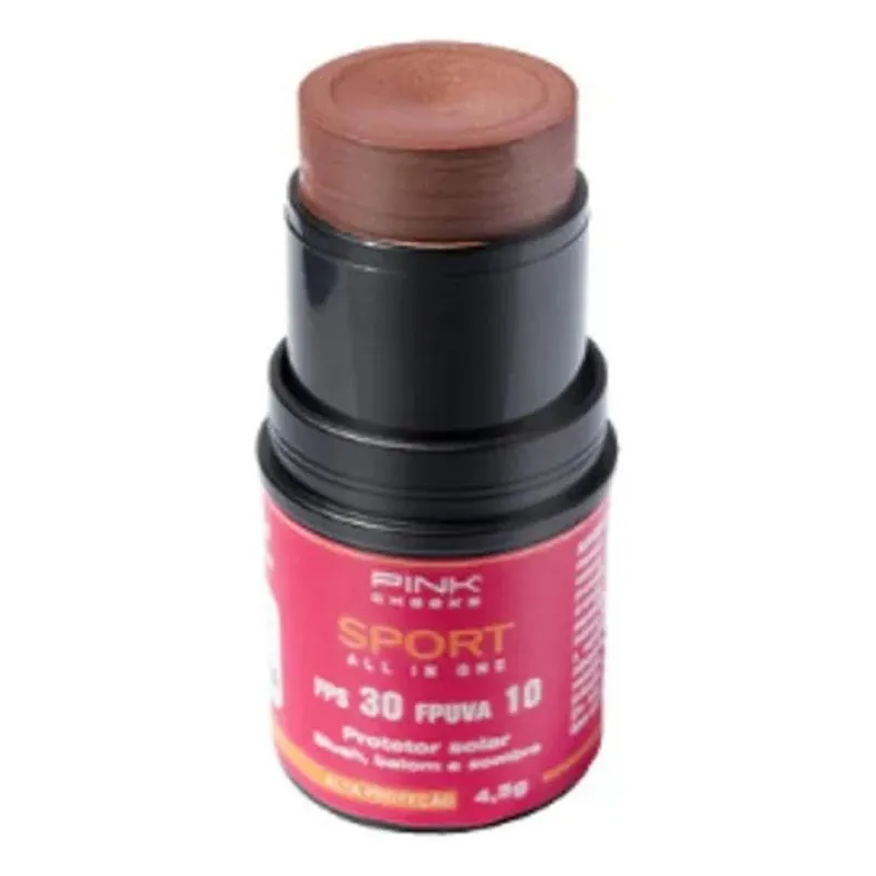 5x Blush Em Bastão All In One Fps30 Pink Cheeks 4,5g Tom Da