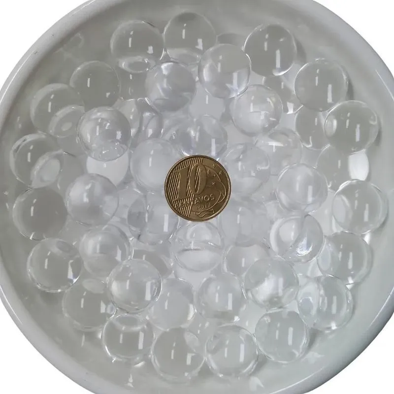 3x Bolinhas Gel Transparente Cresce Água Grandes Rende 3 Lit