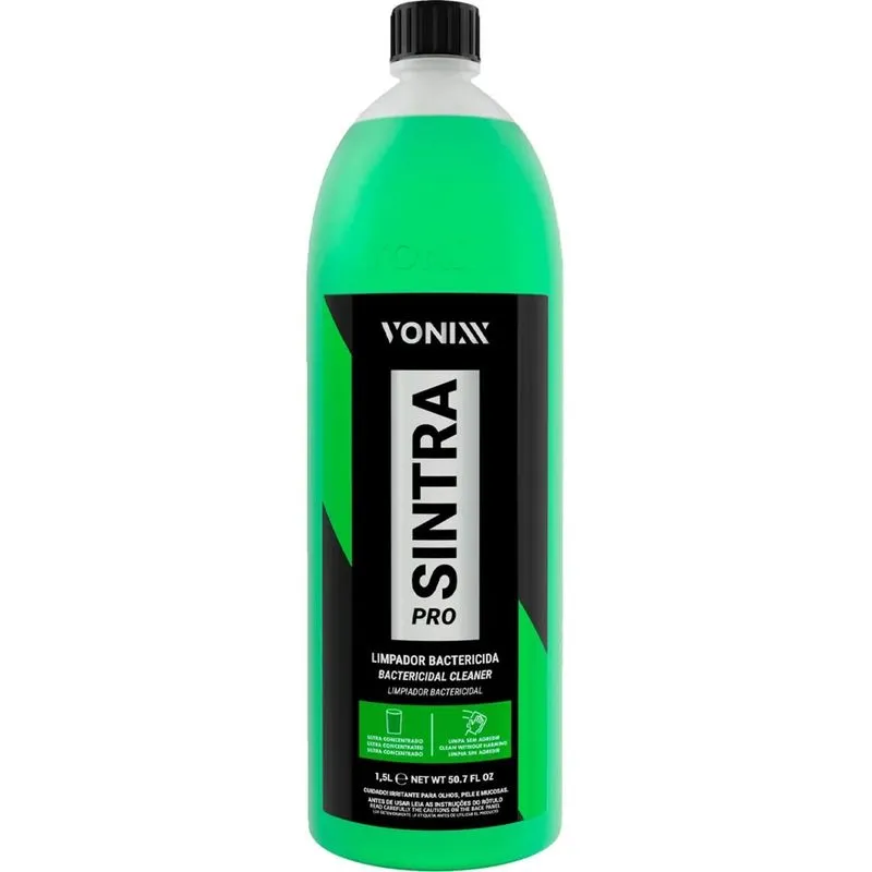 5x Sintra Pro Vonixx Limpeza Interna Veiculos Bactericida 1,