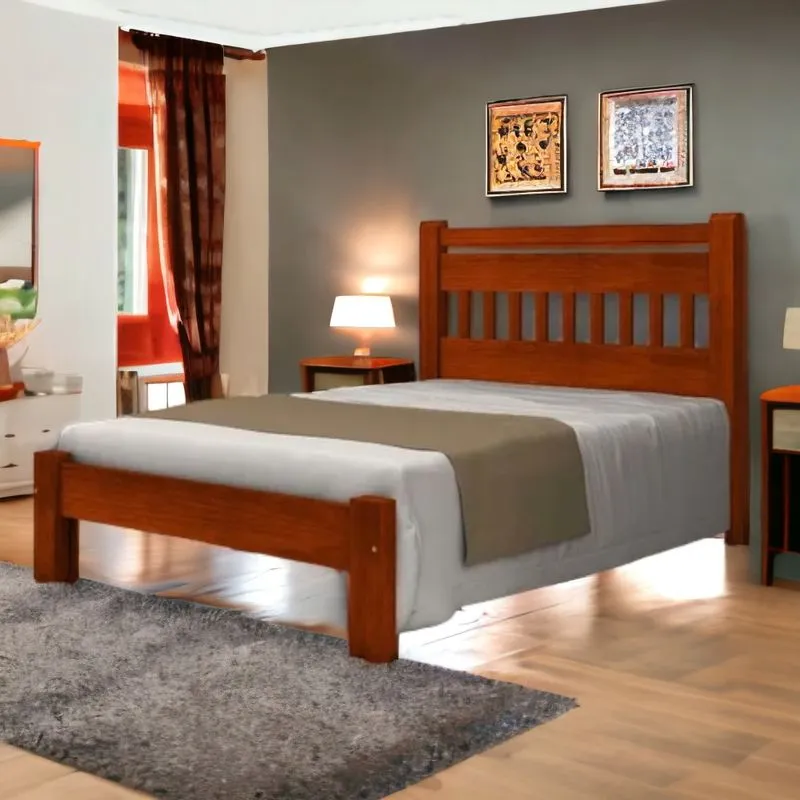 Cama Queen Size de Madeira Maciça Estrado Reforçado Antares Mel