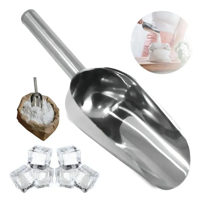 10x Concha Pegador Multiuso Inox Cereais Gelo Grande Grãos
